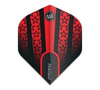 WINMAU Prism Alpha Rosso con Stelle Nere Voli per Freccette - 1 Set per Confezione (3 voli in Totale)