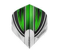 WINMAU Prism Alpha Voli di Freccette Bianca e Verde Extra Spesse - 1 Set per Confezione (3 voli in Totale)
