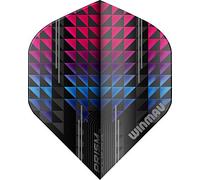 WINMAU Prism Alpha Voli di Freccette Nere e Rosa Extra Spesse - 1 Set per Confezione (3 voli in Totale)
