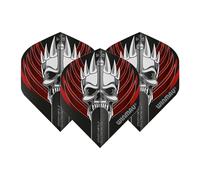 WINMAU Prism Alpha Voli di Freccette Nere e Rosse Extra Spesse - 1 Set per Confezione (3 voli in Totale)