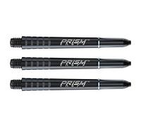 WINMAU Prism Force Nero Solido Medio in Dardo in Policarbonato - 1 set per confezione (3 alberi in totale)