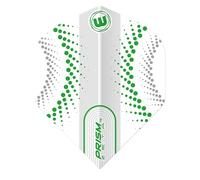 WINMAU Prism Zeta Circles Bianco e Verde Dart Voli - 1 Set per Confezione (3 voli in Totale)