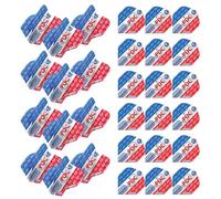 WINMAU Prism Zeta PDC - Alette per freccette con design rosso, blu e bianco, 10 set per confezione (30 alette in totale)
