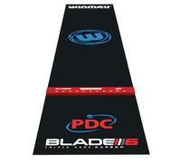 WINMAU PRO Zone Precision PVC Tappetino per Freccette con Linea oche rialzata Integrata - Lunghezza Intera - Design Nero Elegante - Accessori Professionali per Freccette