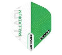 WINMAU Rhino Palladium Verde e Bianco Extra Spesso Dart Voli - 1 Set per Confezione (3 voli in Totale)