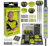 Set regalo WINMAU Michael van Gerwen MvG - Set di freccette da 50 pezzi con 4 set di alberi, 4 set di voli più accessori