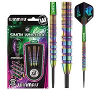 WINMAU Simon Whitlock Urban World Cup Edition 23 Gram Professional Steeltip Freccette in Tungsteno Set con Alette e Steli (Shafts)