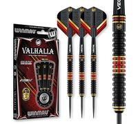 WINMAU Valhalla Set di Freccette in tungsteno Steeltip Professionale da 24 Grammi con Alette e steli (Alberi)
