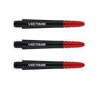 WINMAU Asta del dardo - Vecta Policarbonato Steli di Freccette - 1 Set per Confezione (3 Freccette Aste in Totale) - Accessori Professionali per Freccette - Nero e Rosso Blade 6 Aste Medie