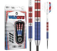 WINMAU Wildcats 90% Tungsten Darts Set with Flights and Stems (Shafts) - Prism Technology - Match Weighed