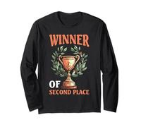 Winner Of Second Place Scherzo perdendo il successo - Maglia a Manica