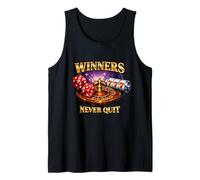 Winners Never Quit Gambling Funny Meme Gamble Humor novità Canotta