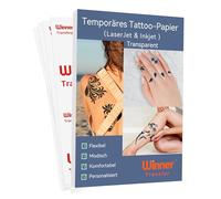 WinnerTransfer A4X5, carta per tatuaggi a getto d'inchiostro, laser, per stampare