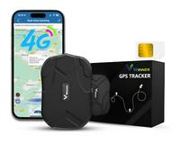 Winnes 4G GPS Tracker per Auto Localizzatore GPS con SIM Integrata Magnetico Batteria 20000mAh Impermeabile IP67 Anti-Furto,Geo-Fence,App Tracking in Tempo Reale,Basso Canone Mensile