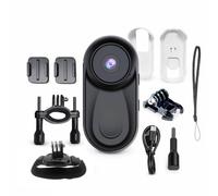 Winnes Mini Action Cam Body Cam WiFi Sport Camera HD 1080P F2.0 Pixel 3520x2460, Action Camera Grandangolo 120° Mini Fotocamera/Telecamera con Kit Accessori,Supporta max 512G (non incluse) (Nero)