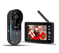 Winnes Video Campanello Senza Fili da Esterno Impermeabile IP65 Videocitofono con Telecamera 1080P Suoneria 170°Angolo Visuale 4,3'' Display, Audio Bidirezionale,2.4Ghz Nessun WiFi o APP