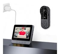 Winnes Video Campanello Videocitofono senza Fili da Esterno Smart Video Citofono Wireless Doorbell Impermeabile IP67 con Telecamera 1080P 4,3 Pollici Display 170° Ultra Grandangolo,Nessun APP&WiFi