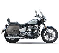 WinNet Borse Laterali da Moto Rigide valigie in Pelle Bisaccia Custom per la Royal Enfield Super Meteor 350 650