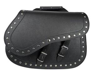 WinNet Borse Laterali in Pelle - Coppia 2 Borse Custom Rigide In Cuoio A Bisaccia Per Motocicletta - Valigie Posteriori