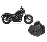 WinNet Borse Laterali valigie da Moto Rigide in Pelle rigida Bisacce Stile Custom per Honda Rebel 500 1100 custom Harley