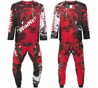 WinNet Completo da Moto Cross Maglia + Pantalone (Ros, 4XL)