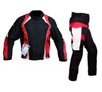 WinNet Completo giacca e pantalone da moto in cordura per turismo o viaggio (2XL)