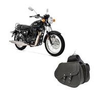 WinNet Coppia di 2 Borse laterali Rigide in Pelle a Bisaccia Custom per Benelli Imperiale 400