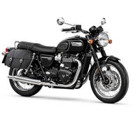 WinNet Coppia di Borse bisacce valigie laterali Rigide in Pelle cuoio Custom compatibili con Triumph Bonneville T100 T120 speedmaster