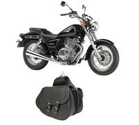 WinNet Coppia di Borse laterali Rigide in Pelle a Bisaccia per Custom compatibili con Suzuki Marauder 800 1600