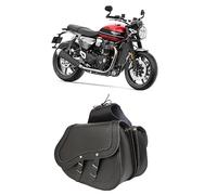 WinNet Coppia di Borse laterali Rigide in Pelle a Bisaccia per Custom compatibili con Triumph Speed Twin 900 1200 rs