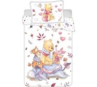 Disney Winnie the Pooh Set di biancheria da letto per bambini Tigro Pimpi Ih-Oh Foglie Cuori Piumino 100 x 135 cm + Cuscino 40 x 60 cm, 100% cotone