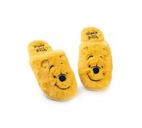 Disney Pantofole da donna Winnie the Pooh | Sabot in pelliccia con orsetto per interni in giallo | Scarpe da casa con volto di personaggio ricamato per adulti e adolescenti | Regalo di animazione