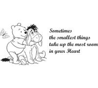 Winnie The Pooh Muro Decalcomania Grande Citazione Adesivo per Bambini Camera &