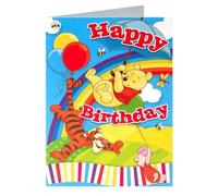 Winnie the Pooh Rainbow Celebration Design Biglietto di compleanno