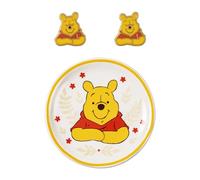 Winnie The Pooh SF00676L.PH - Set regalo con orecchini e vassoio portagioie, Misura unica, Ottone, Nessuna pietra preziosa