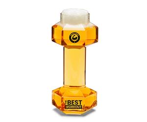 #winning Bicchiere da pinta a forma di manubrio, per bicipiti e birra, il miglior allenamento
