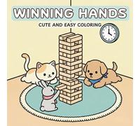 Winning Hands: Cozy Animal Coloring Book for Adults and Teens Featuring Board Games
