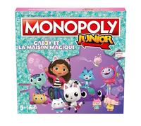 Winning Moves - Monopoly Junior Gabby e la Casa Magica (Gabby's Dollhouse) - Gioco da tavolo - Gioco da tavolo - dai 5 anni - 2 ai 4 giocatori - Versione Francese