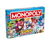 Winning Moves Monopoly Sonic - Gioco da tavolo da 8 e più - Gioco da tavolo per 2-6 giocatori, giochi da tavolo per famiglie in francese, blu