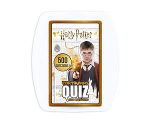 Winning Moves - Quiz Harry POTTER - 500 domande illustrate - Gioco da tavolo - Gioco di carte - Formato viaggio - Da 8 anni - 2 a 6 giocatori - Versione francese