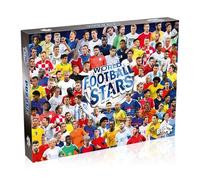 Winning Moves World Football Stars - Gioco di puzzle da 1000 pezzi, per giocatori di calcio, tra cui Harry Kane, Pele, Maradona, Lucy Bronze e Carli Lloyd, per giocatori dai 4 anni in più