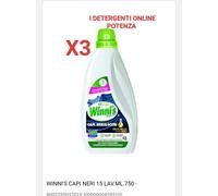 WINNI'S DETERSIVO LAVATRICE 750ML PER CAPI NERI E SCURI PEZZI 3