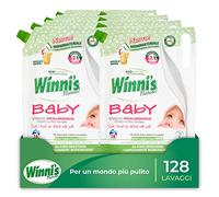 Winni's - Detersivo Lavatrice Baby Ipoallergenico in Ecoformato, 134 lavaggi, con Smacchianti Naturali da Biofermentazione e Materie Prime di Origine Vegetale, 800 ml x 8 Confezioni