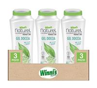 Winni's Naturel Gel Doccia Bio Ipoallergenico Detergente Corpo per Igiene Morbidezza della Cute Dermocompatibile per Pelli Sensibili Fragranza Thè Verde e Betulla - 3 Flaconi da 250ml