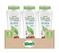 Winni's Naturel Gel Doccia Bio Ipoallergenico Detergente Corpo per Igiene Morbidezza della Cute Dermocompatibile per Pelli Sensibili Fragranza Melograno e Mirtillo Nero - 3 Flaconi da 250ml