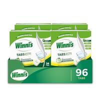 Winni's Pastiglie Lavastoviglie All in 1, Multiazione, Limone, 96 Tabs | Efficaci già a 50° e nei cicli brevi, le pastiglie Winni's sono extra solubili ed hanno un'azione sgrassante e brillantante