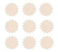 WINOMO 10 pezzi in legno ruota dentata Dischi di legno decorazione legno taglio legno etichette regalo fai da te 10 cm