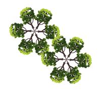 Winomo 12pcs 1:50 Train Scenery Paesape Model Trees (Green) Scenery Model Tree
