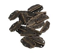WINOMO 20pcs Mini farfalla incisa cerniere ferro Cabinet cerniere cerniere cassetto (bronzo)
