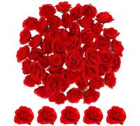 Winomo 50pcs Rose artificiali Fagro Decorazione del matrimonio (rosso)